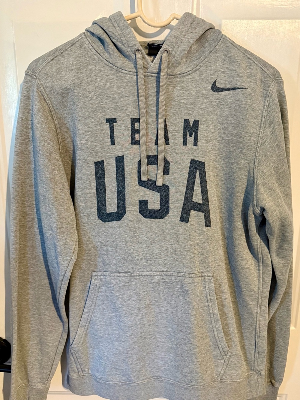 Nike Gray Team USA Hoodie with Navy Logo